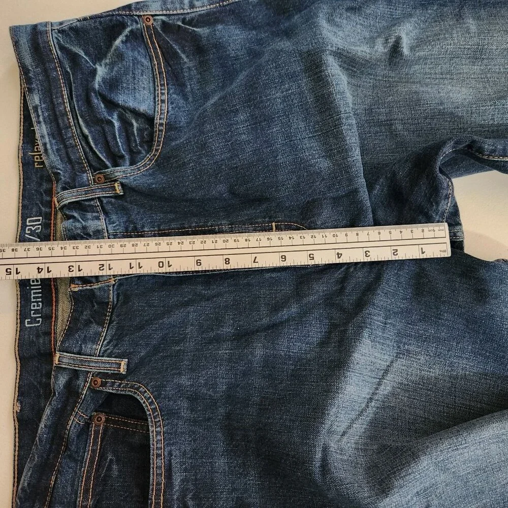 Cremeux Jeans Mens Size 38 X 30 Relaxed Fit Blue Denim